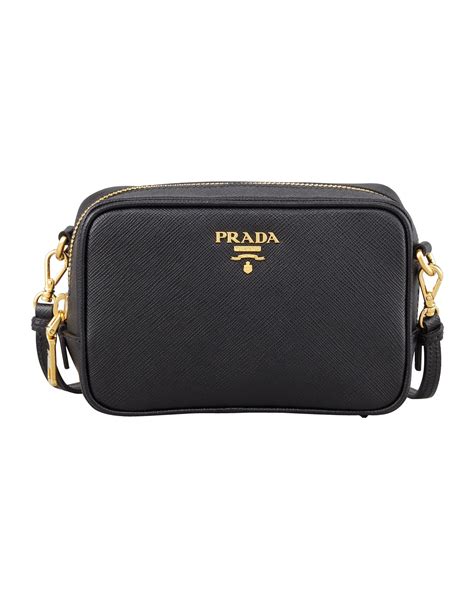 prada saffiano mini zip crossbody bag black nero|Prada saffiano leather mini bag.